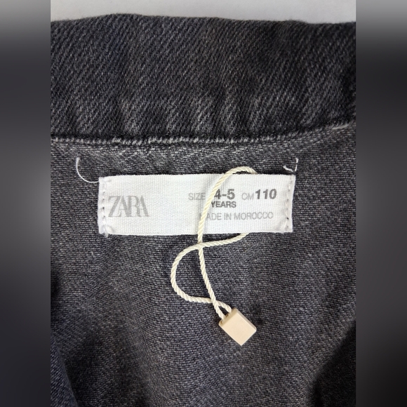 Zara quarter sleeve denim button down dress Size 4-5 Yrs - Picture 2 of 11